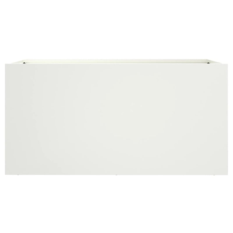 vidaXL Planter White 62x30x29 cm Steel