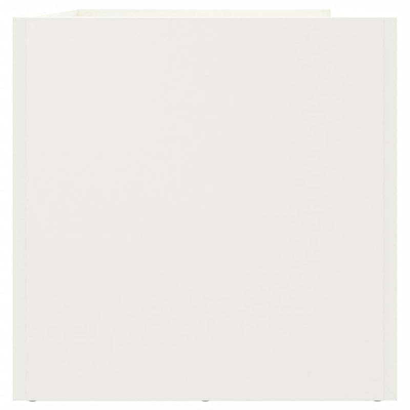 vidaXL Planter White 62x30x29 cm Steel
