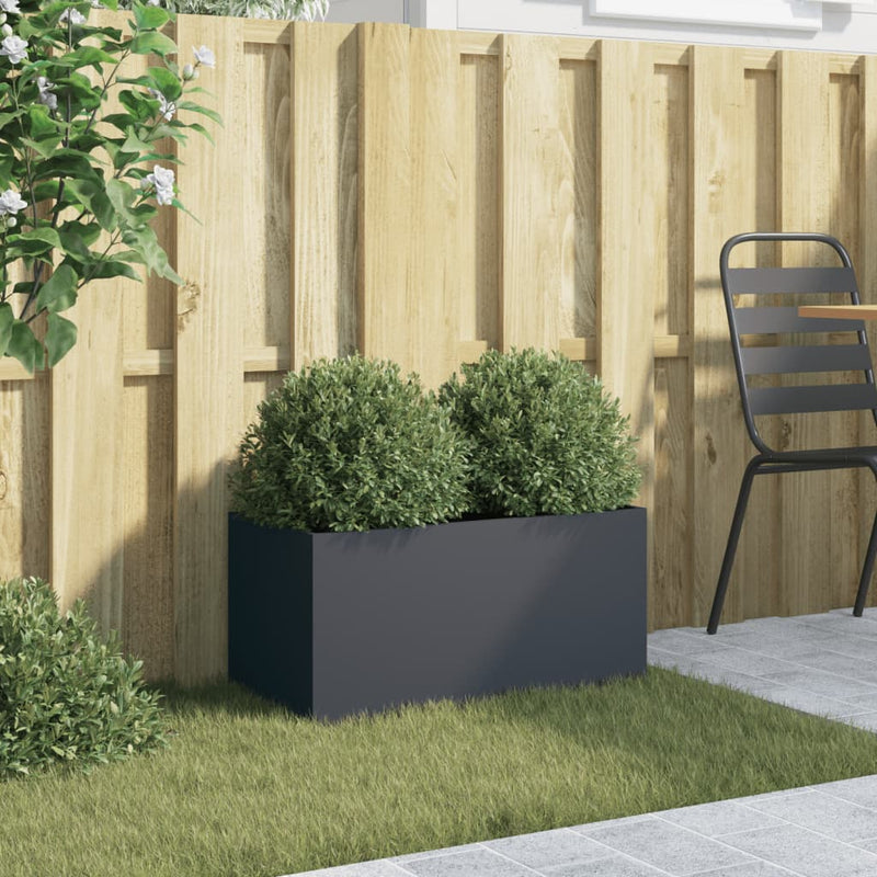 Planter Anthracite 62x30x29 cm Cold-rolled Steel