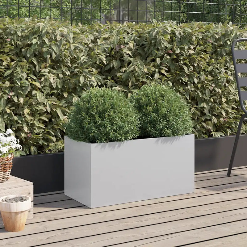 Planter Silver 62x30x29 cm Galvanised Steel