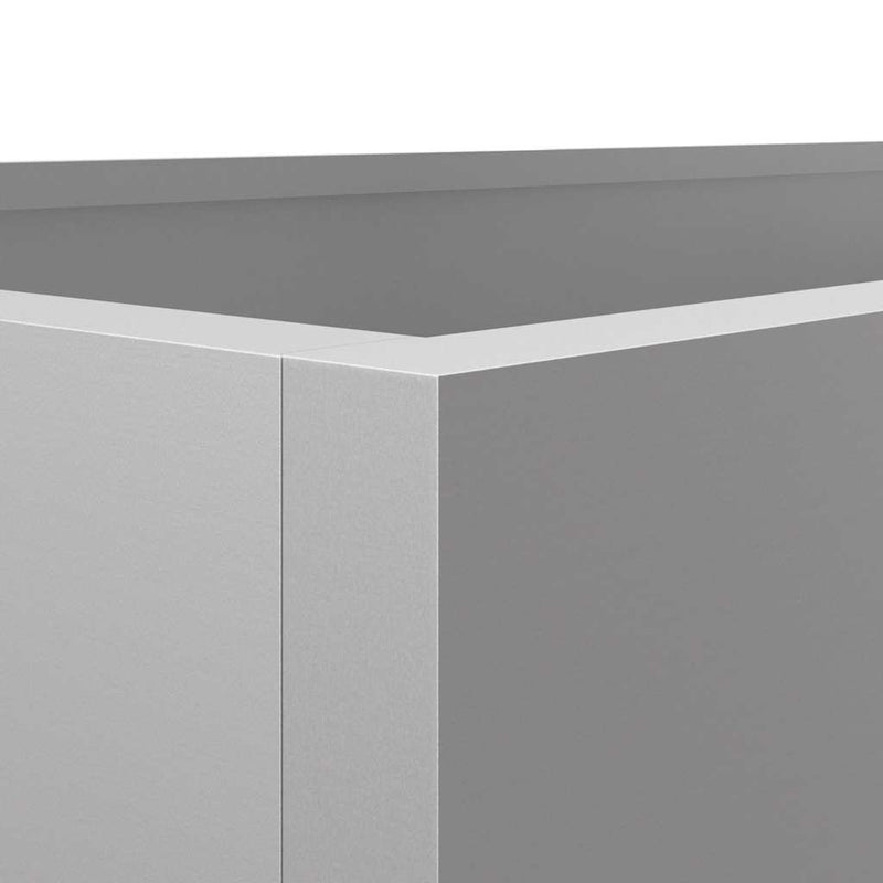 vidaXL Planter Silver 62x30x29 cm Galvanised Steel