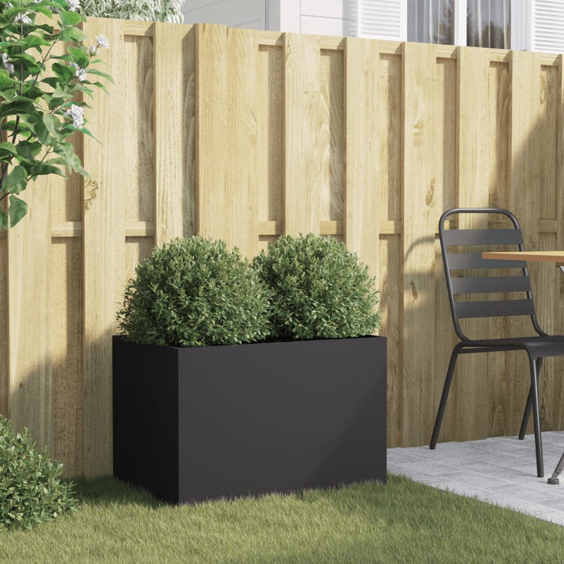 Planter Black 62x40x39 cm Cold-rolled Steel