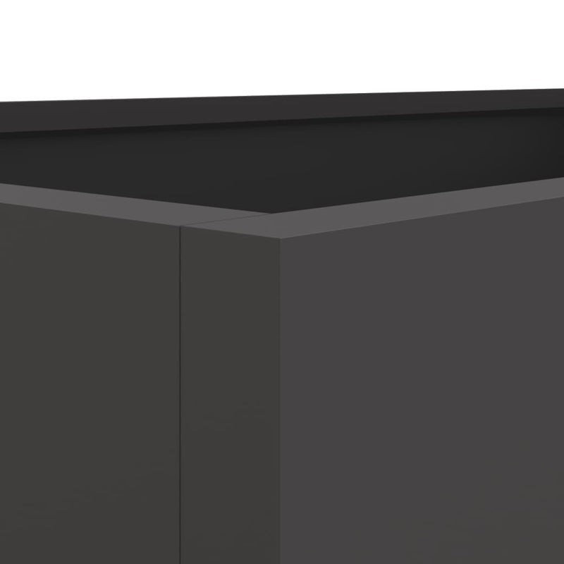 vidaXL Planter Black 62x47x46 cm Steel