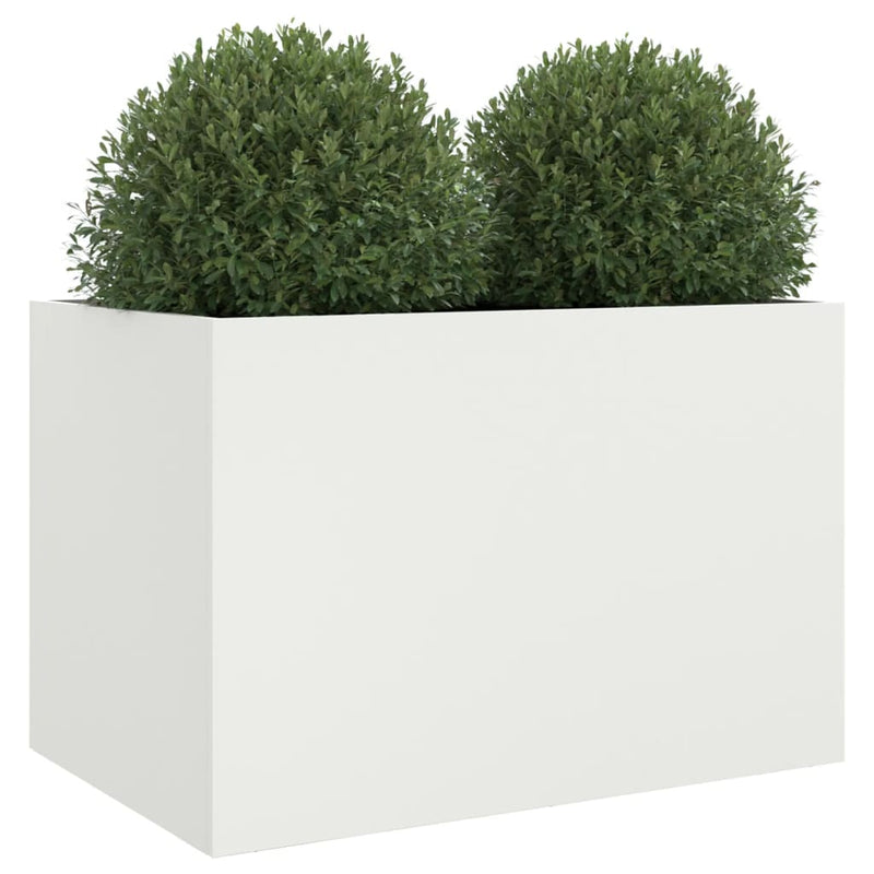 vidaXL Planter White 62x47x46 cm Steel