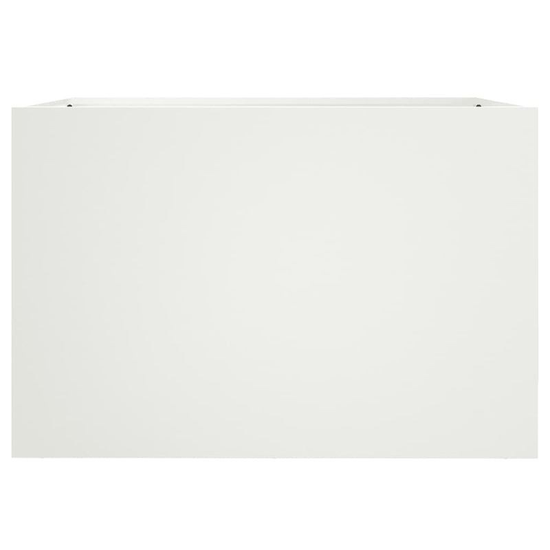 vidaXL Planter White 62x47x46 cm Steel