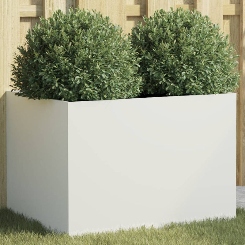 vidaXL Planter White 62x47x46 cm Steel