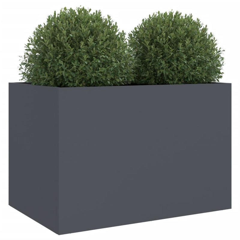 Planter Anthracite 62x47x46 cm Cold-rolled Steel