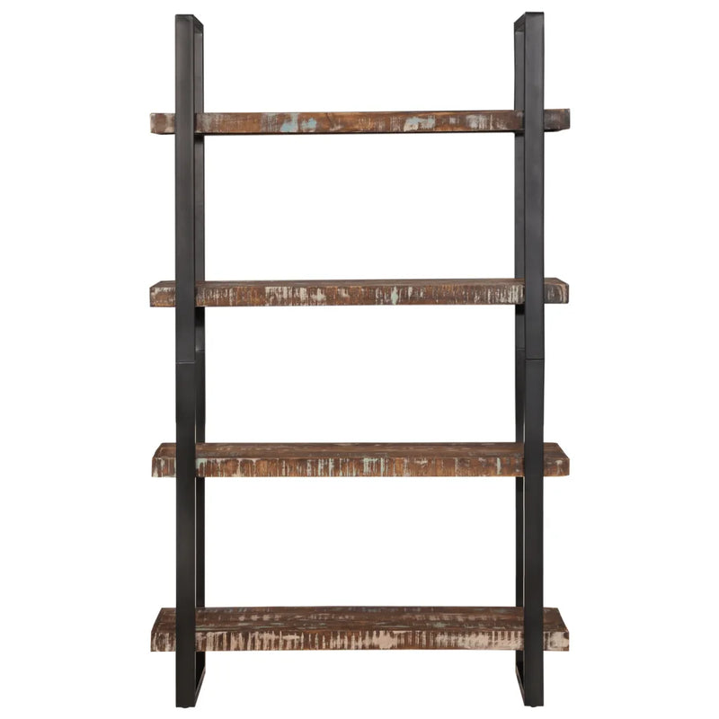 Bookcase 4-Tier 110x40x180 cm Solid Wood Reclaimed and Iron