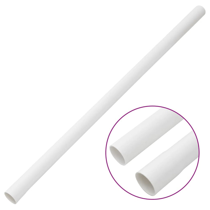 vidaXL Cable Trunkings with Clips Ø30 mm 10 m PVC