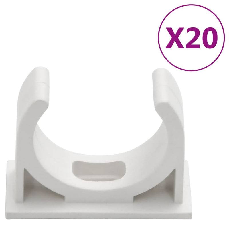 vidaXL Cable Trunkings with Clips Ø30 mm 10 m PVC