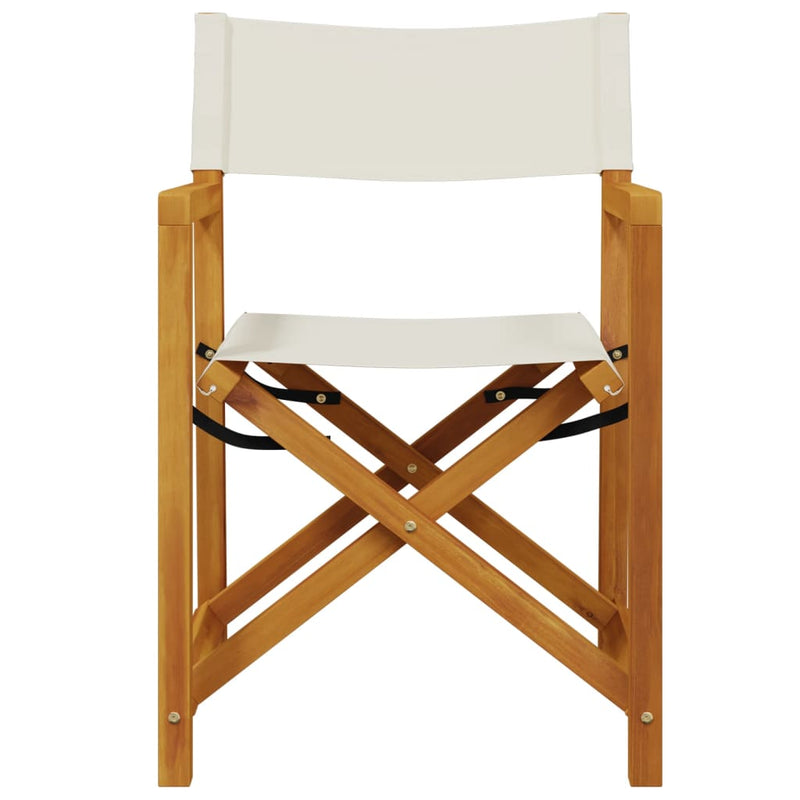 vidaXL 4 pcs Folding Garden Chairs Cream White Fabric