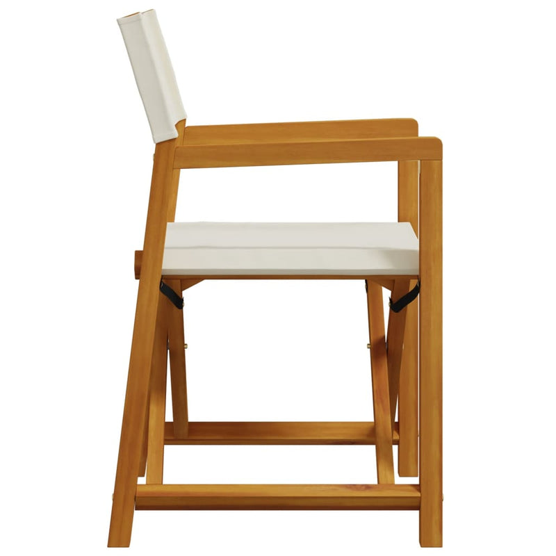 vidaXL 4 pcs Folding Garden Chairs Cream White Fabric
