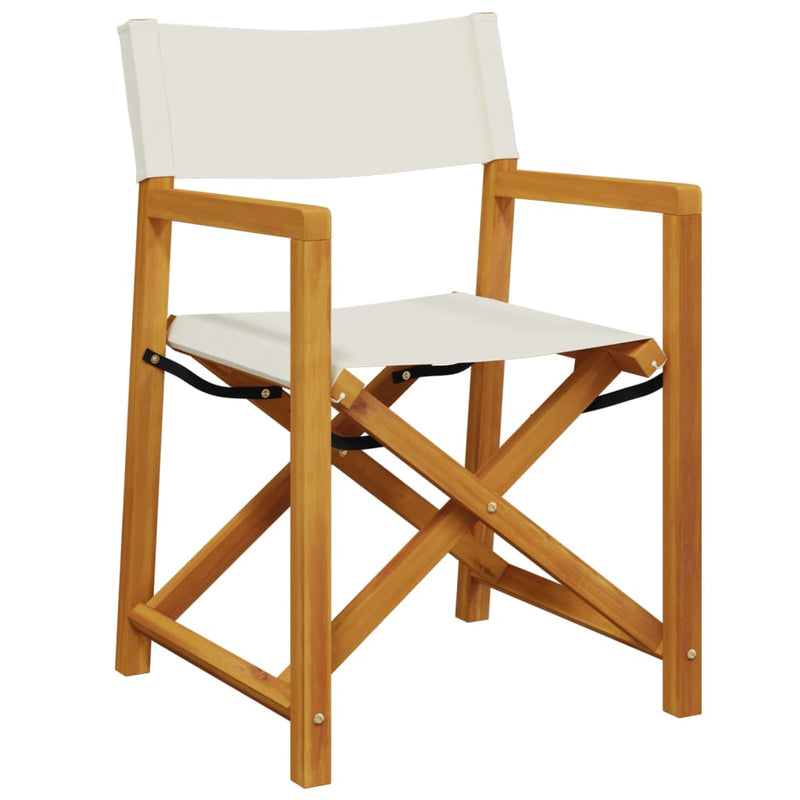 vidaXL 8 pcs Folding Garden Chairs Cream White Fabric