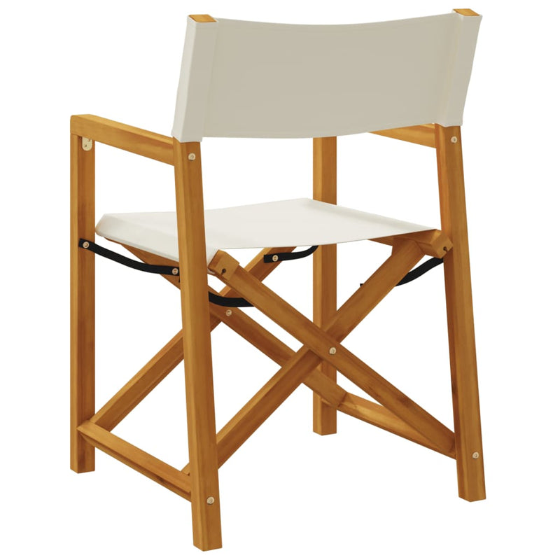 vidaXL 8 pcs Folding Garden Chairs Cream White Fabric