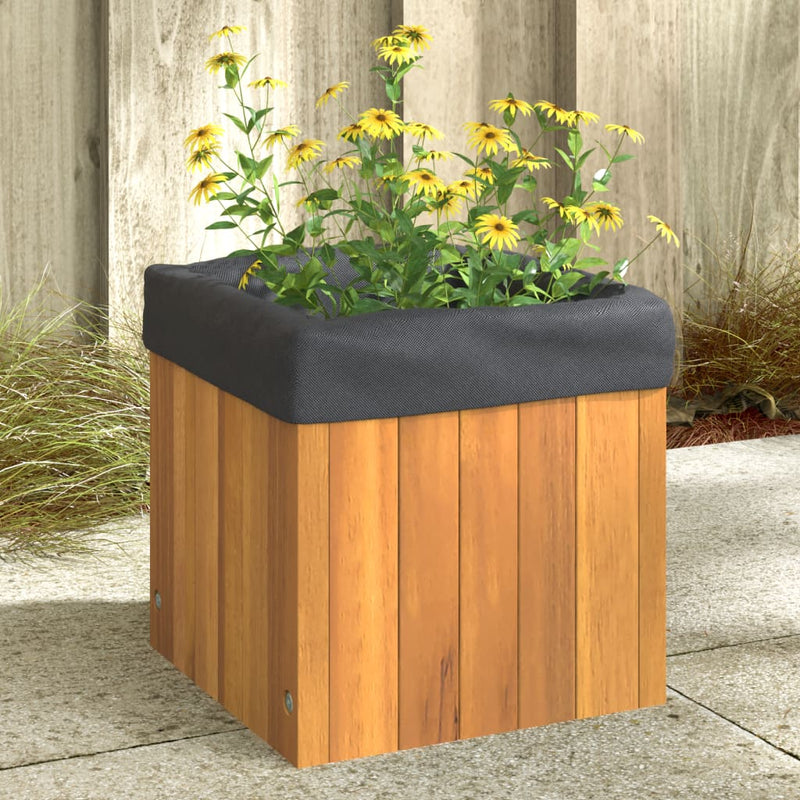 Garden Planter 25x25x25 cm Solid Wood Acacia