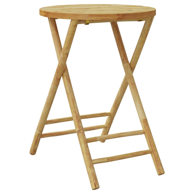 vidaXL Folding Garden Table Ø55x75 cm Bamboo