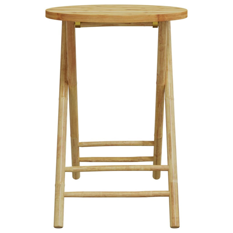 vidaXL Folding Garden Table Ø55x75 cm Bamboo