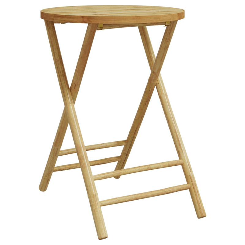 vidaXL Folding Garden Table Ø55x75 cm Bamboo
