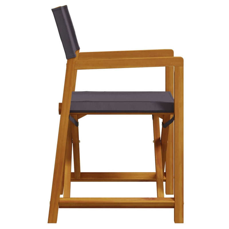 vidaXL Folding Director Chairs 2 pcs Dark Grey Fabric
