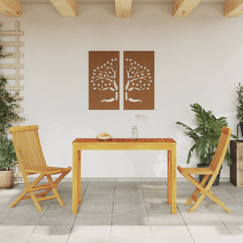 vidaXL Garden Dining Table 110x55x75 cm Solid Wood Acacia