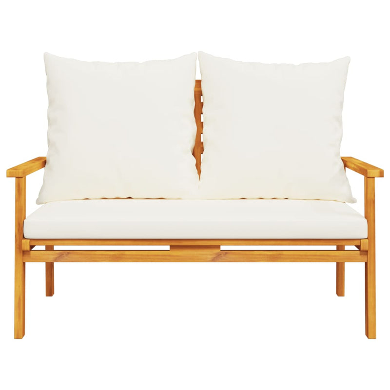 vidaXL Garden Sofa Bench 120 cm with Cushion Solid Wood Acacia
