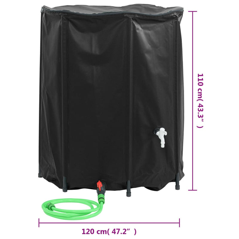 vidaXL Water Tank with Tap Foldable 1250 L PVC