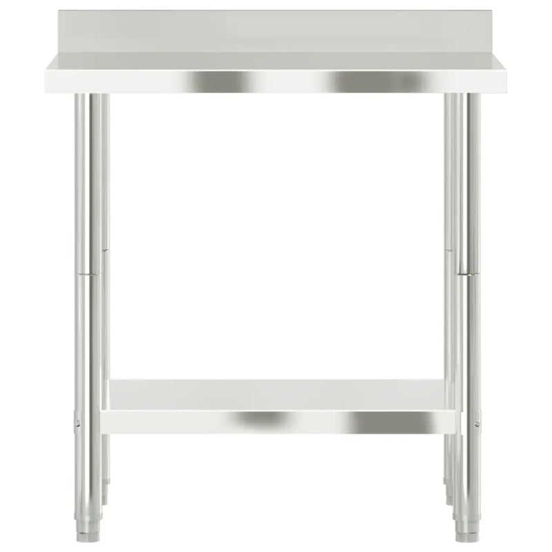 Kitchen Work Table with Backsplash 82.5x55x93 cm Stainless Steel