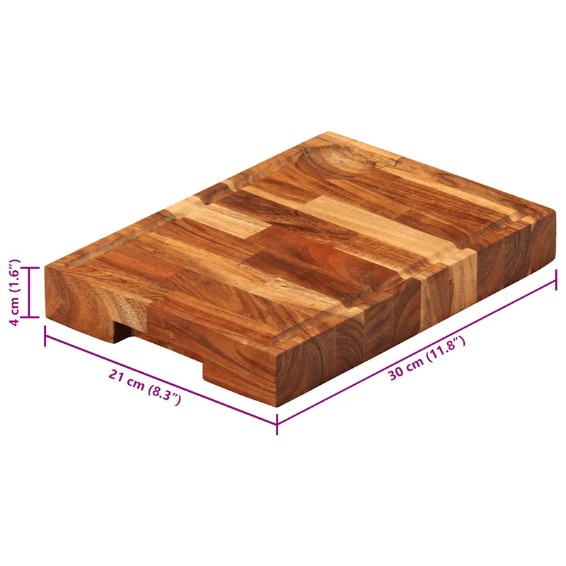 Chopping Board 30x21x4 cm Solid Wood Acacia