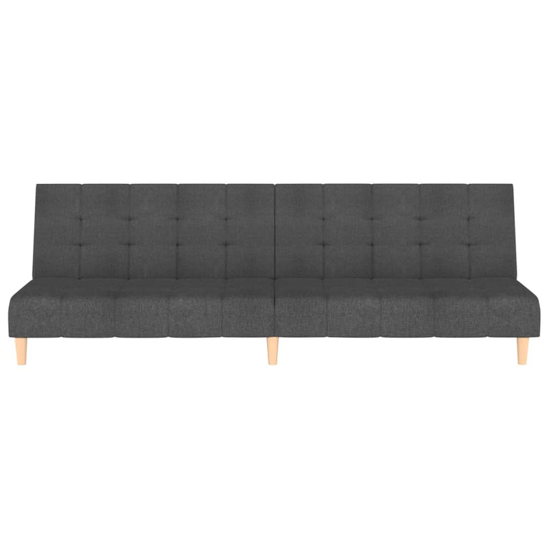 vidaXL 2-Seater Sofa Bed Dark Grey Fabric