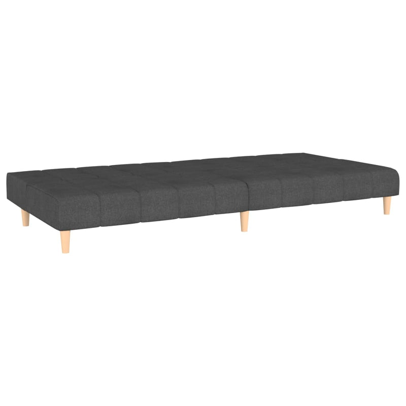vidaXL 2-Seater Sofa Bed Dark Grey Fabric