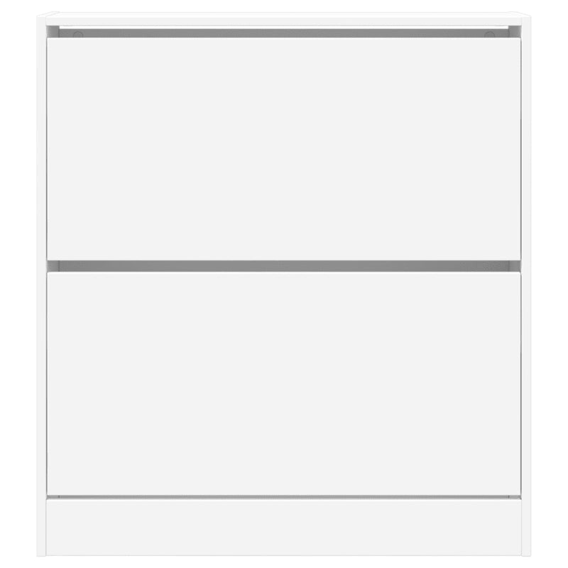 Shoe Cabinet White 80x21x87.5 cm Engineered Wood