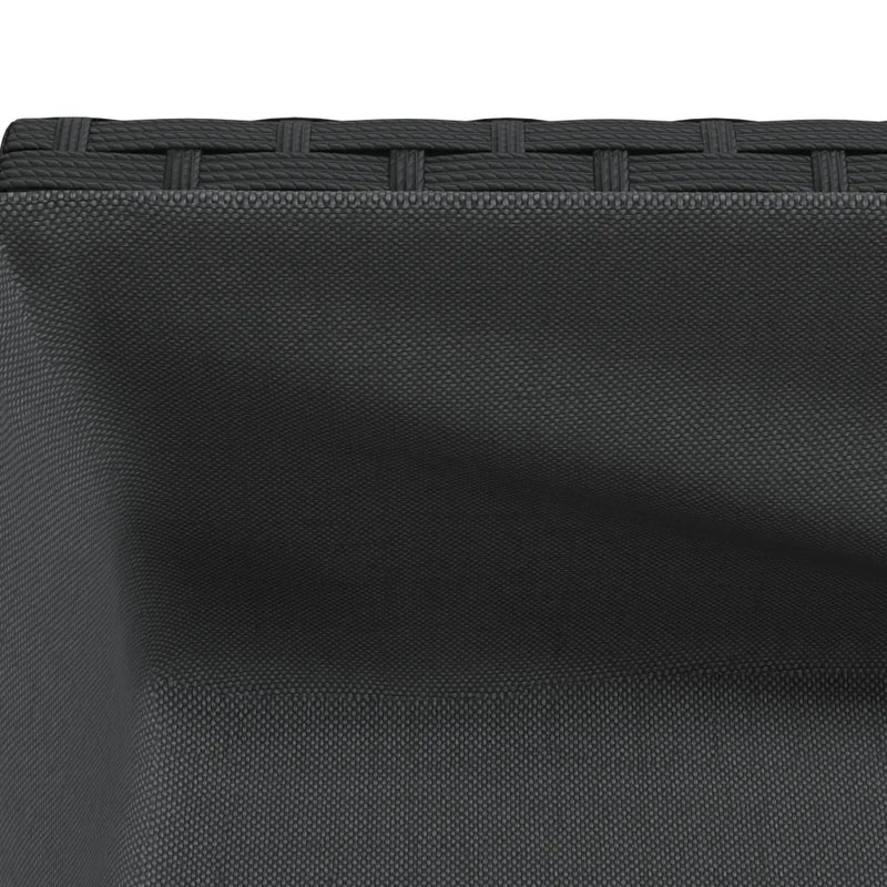 Garden Planter with Shelf Black Poly Rattan
