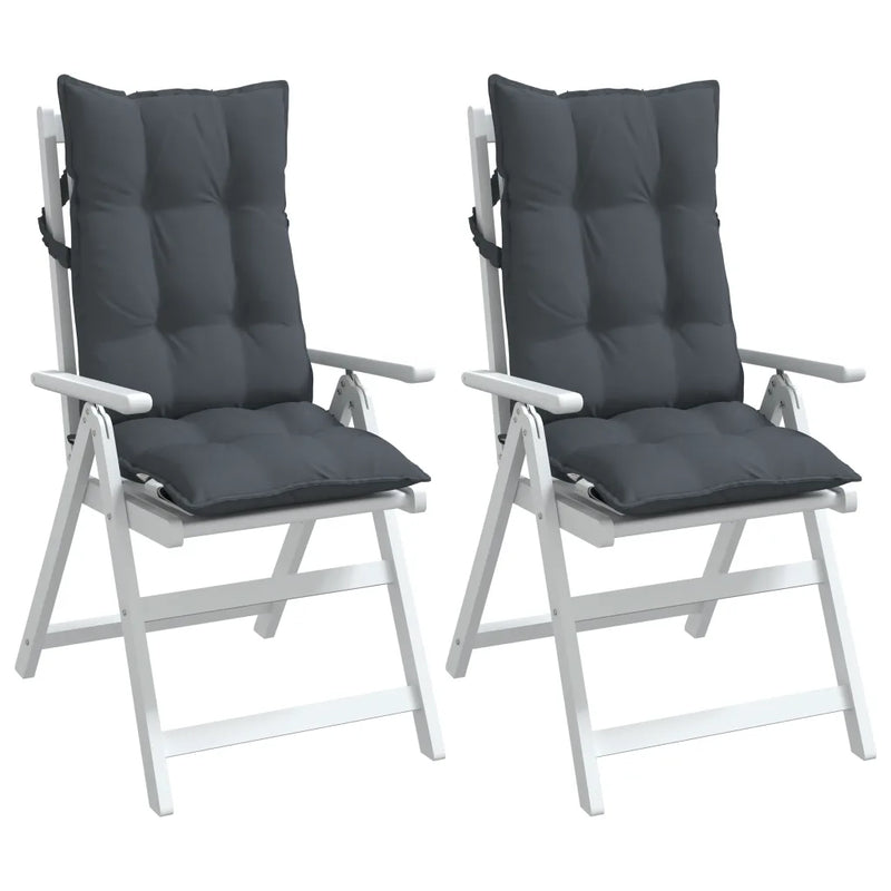 Highback Chair Cushions 2 pcs Anthracite Oxford Fabric