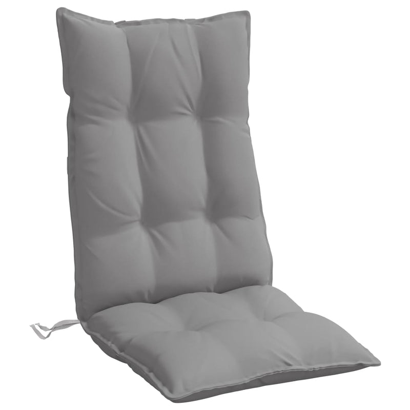 vidaXL Highback Chair Cushions 6 pcs Grey Oxford Fabric