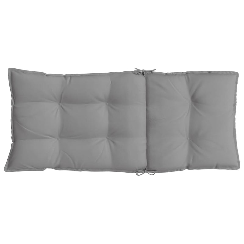 vidaXL Highback Chair Cushions 6 pcs Grey Oxford Fabric