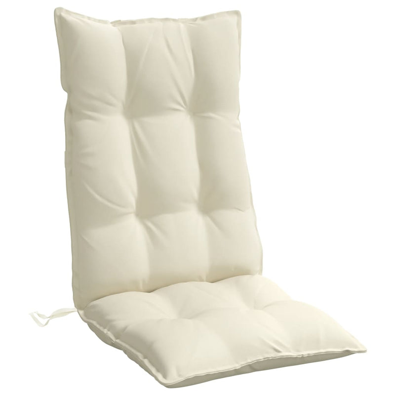 vidaXL Highback Chair Cushions 6 pcs Cream Oxford Fabric
