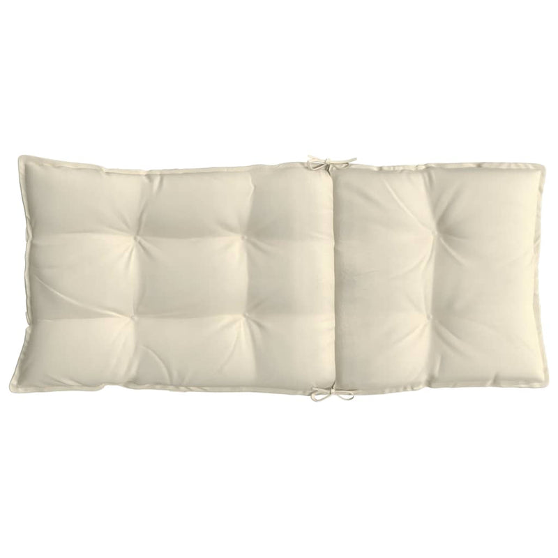vidaXL Highback Chair Cushions 6 pcs Cream Oxford Fabric
