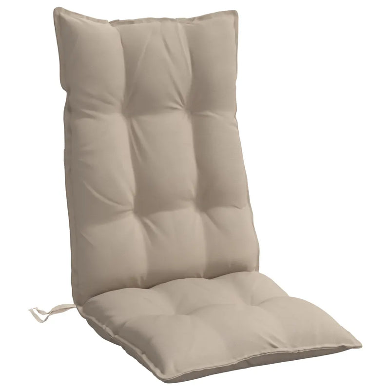 Highback Chair Cushions 6 pcs Taupe Oxford Fabric