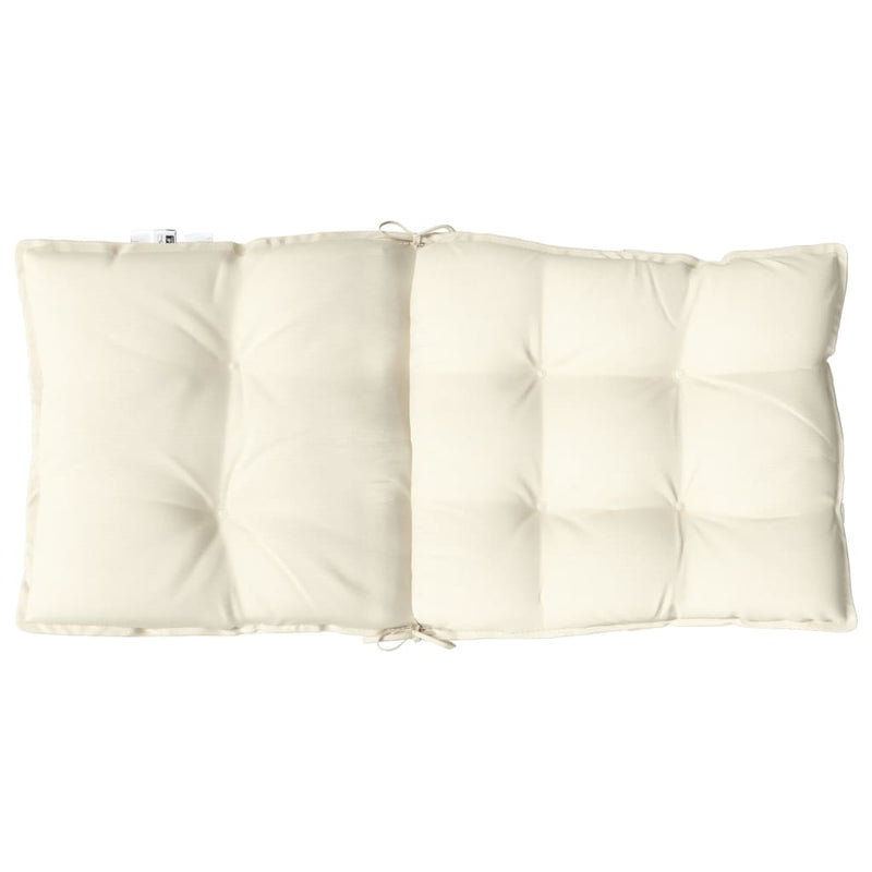 vidaXL Lowback Chair Cushions 6 pcs Cream Oxford Fabric