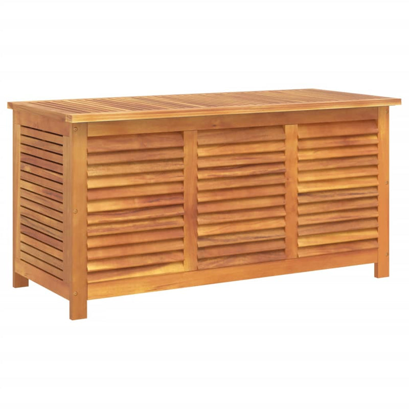 Garden Storage Box with Louver 113x50x56 cm Solid Wood Acacia