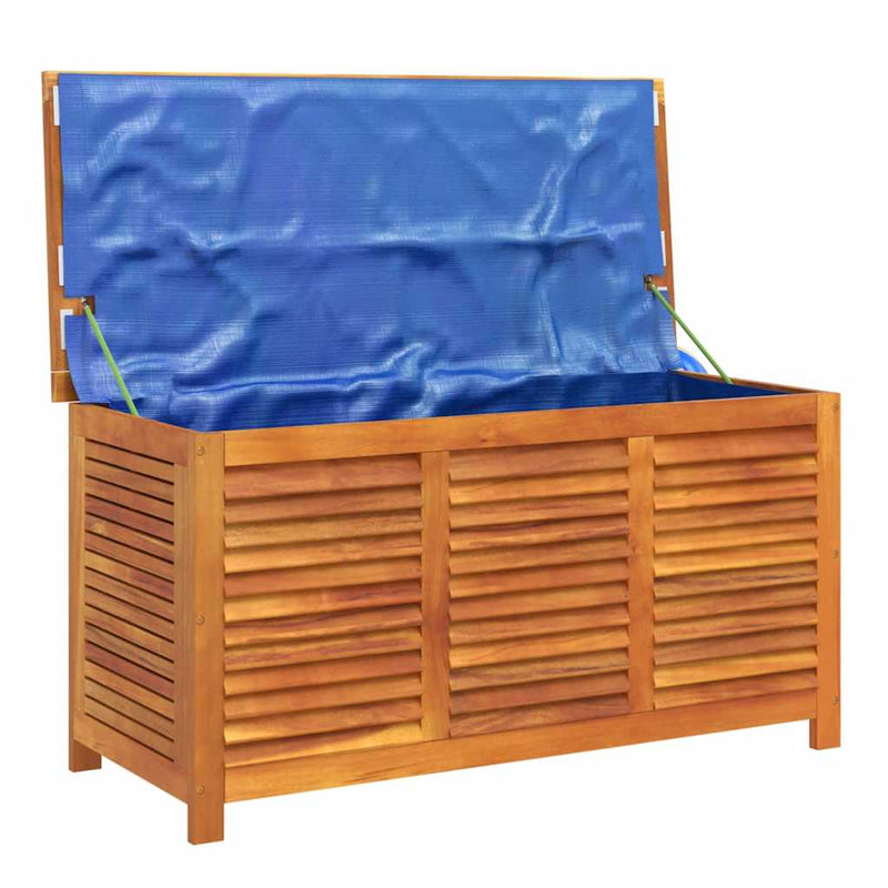 vidaXL Garden Storage Box with Louver 113x50x56 cm Solid Wood Acacia