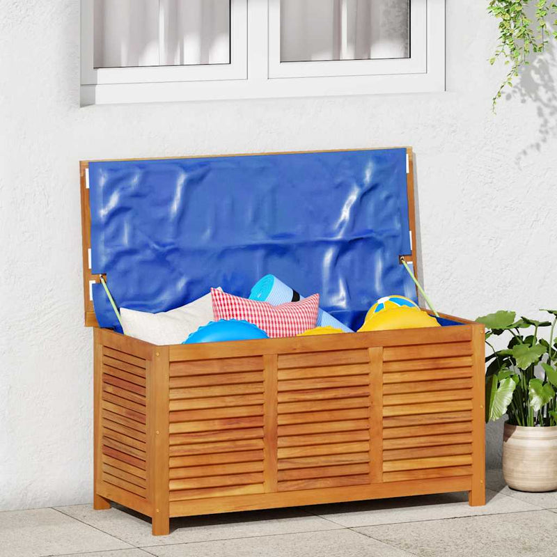 vidaXL Garden Storage Box with Louver 113x50x56 cm Solid Wood Acacia