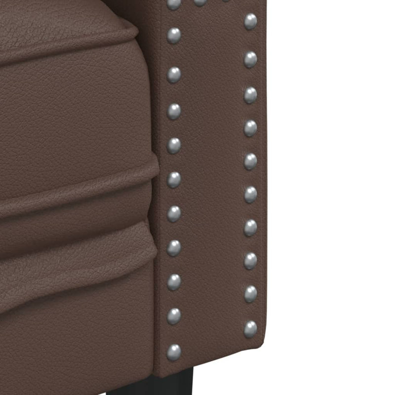 vidaXL Chesterfield Sofa 2-Seater Brown Faux Leather