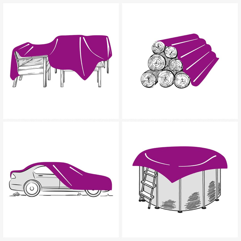 vidaXL Tarpaulin Anthracite 6x8 m 650 g/m²