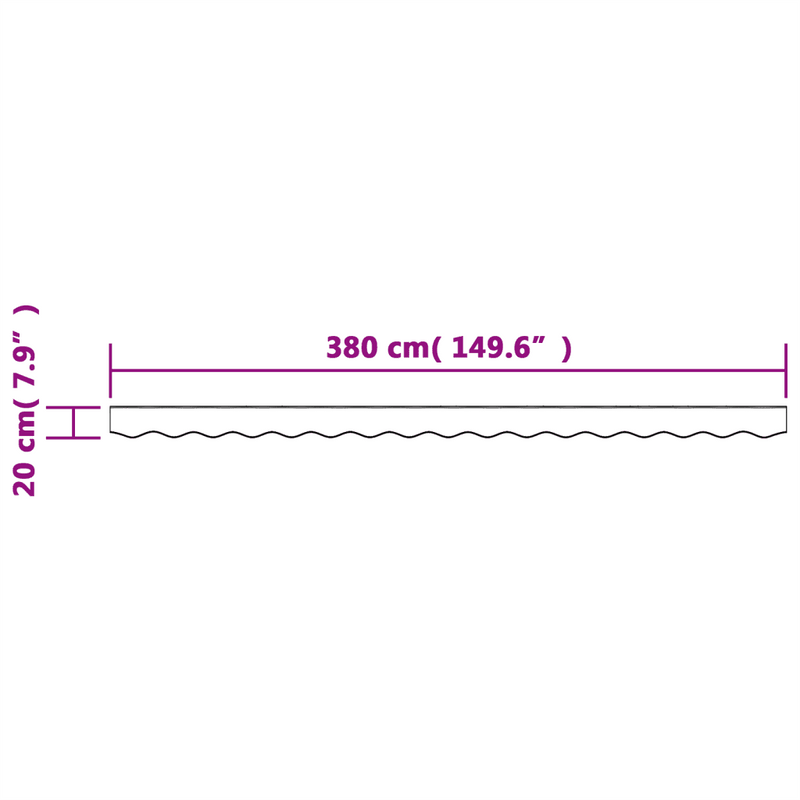Replacement Fabric for Awning Valance Cream Stripe 4 m