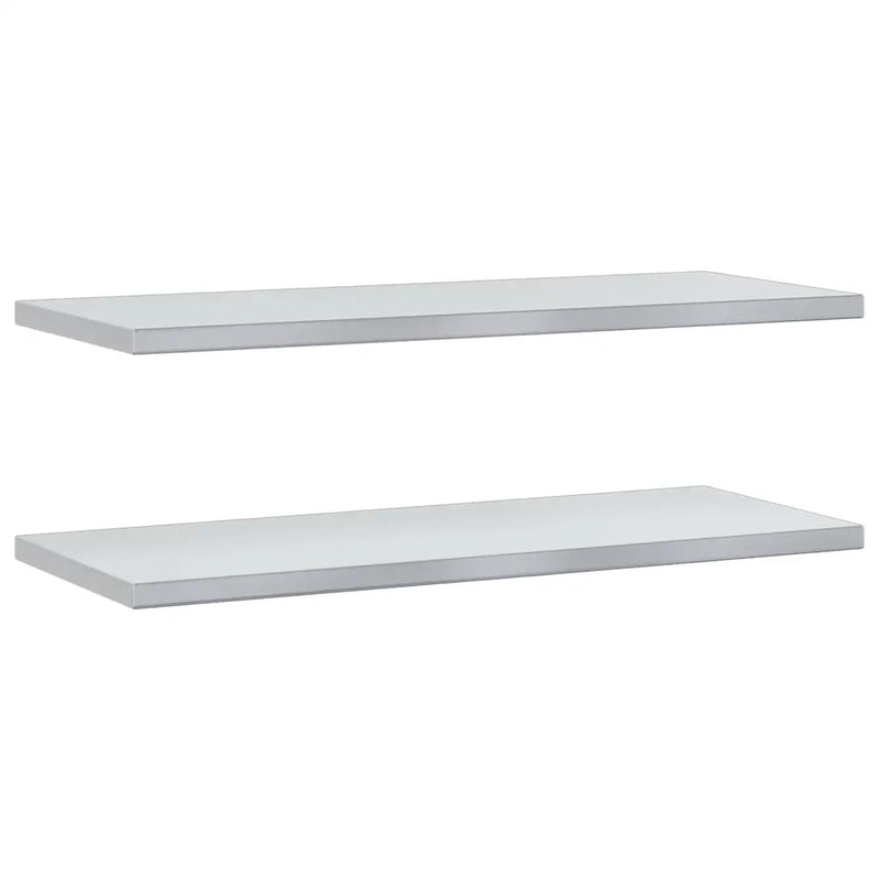 Wall Shelves 2 pcs 100x40 cm Silver Stainless Steel