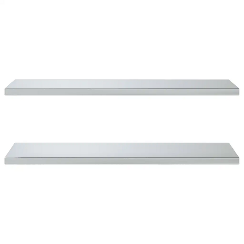 Wall Shelves 2 pcs 100x40 cm Silver Stainless Steel