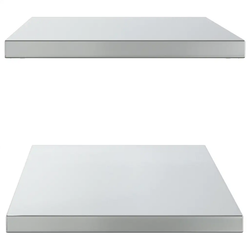 Wall Shelves 2 pcs 100x40 cm Silver Stainless Steel