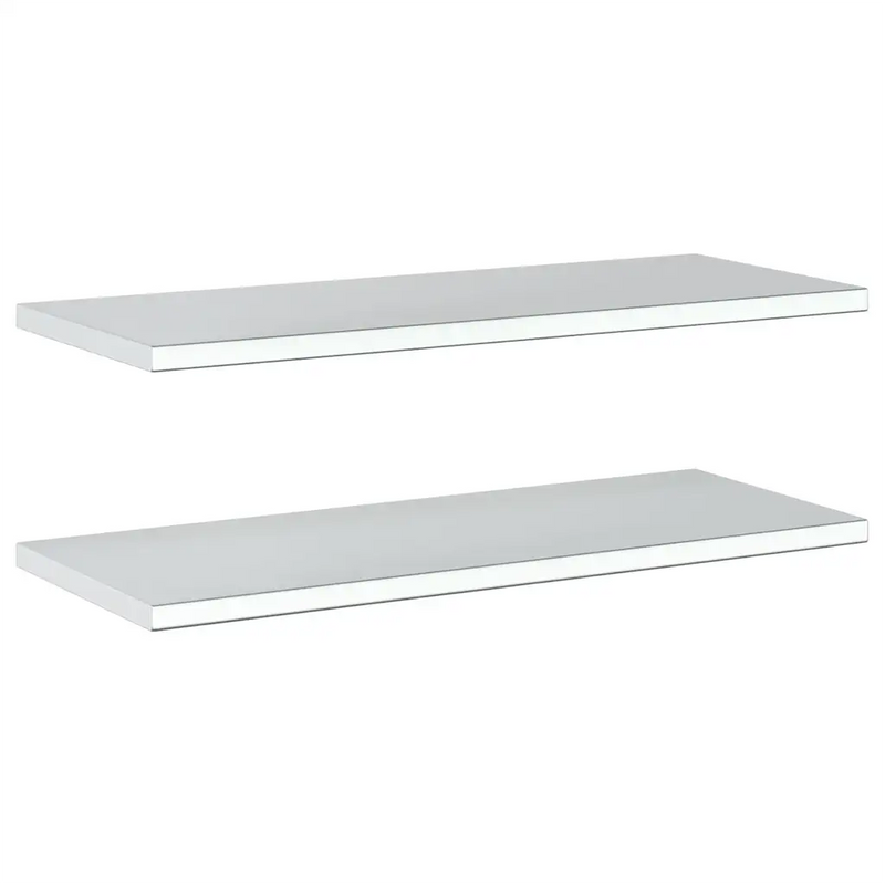Wall Shelves 2 pcs 100x40 cm Silver Stainless Steel