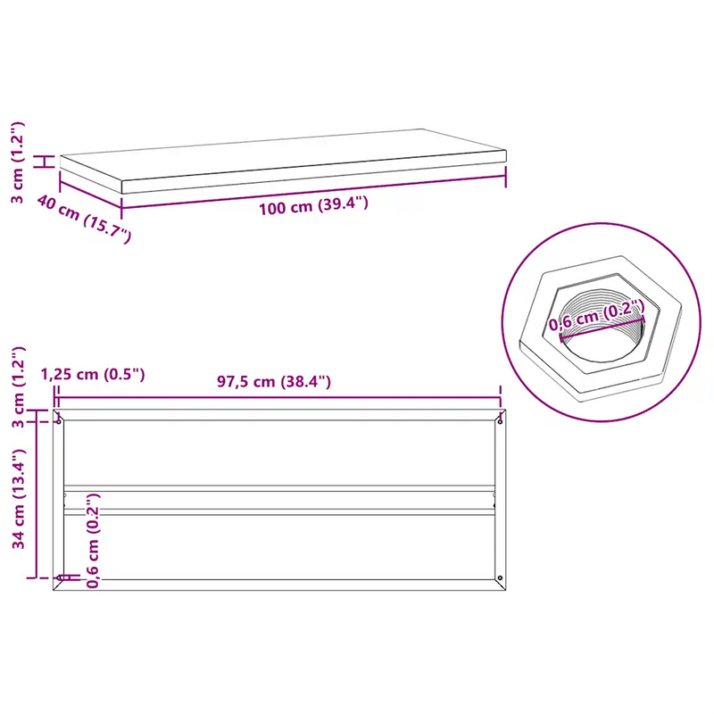 Wall Shelves 2 pcs 100x40 cm Silver Stainless Steel